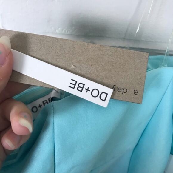 Do + Be NWT Off Shoulder Blue Formal Dress - Picture 7 of 12